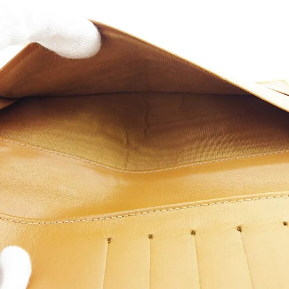 CELINE Long billing Macadam beige PVC x Leather Authentic USED - Picture 11 of 11